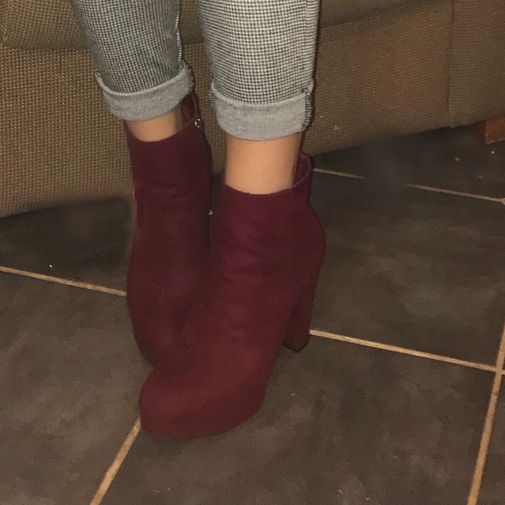 Burgundy heels